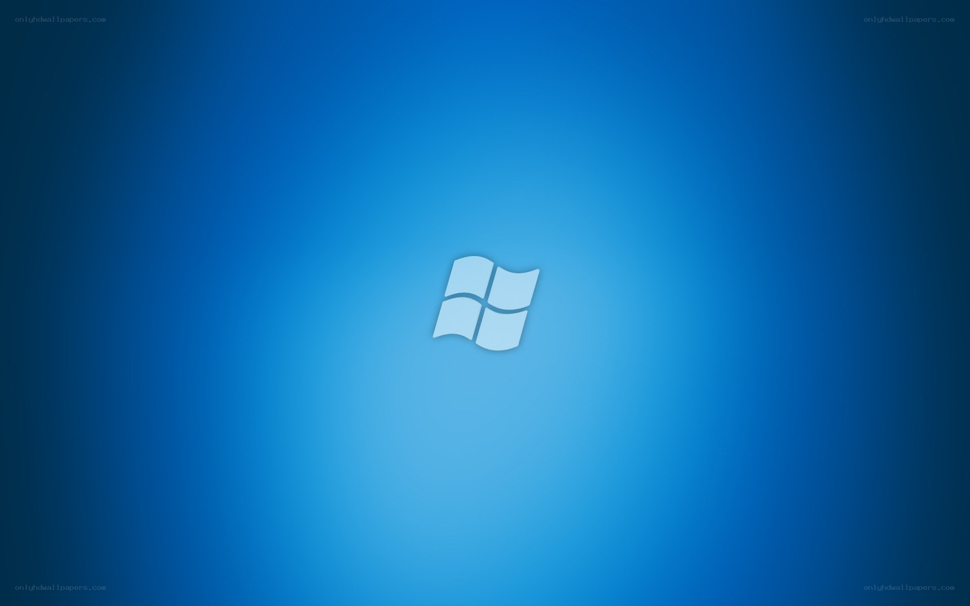 Windows logo on blue background