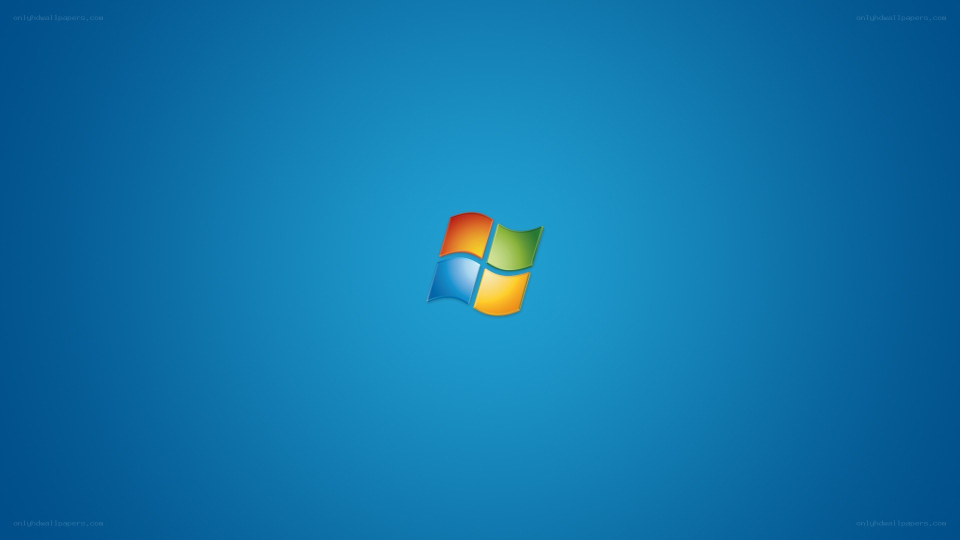Windows logo on blue background
