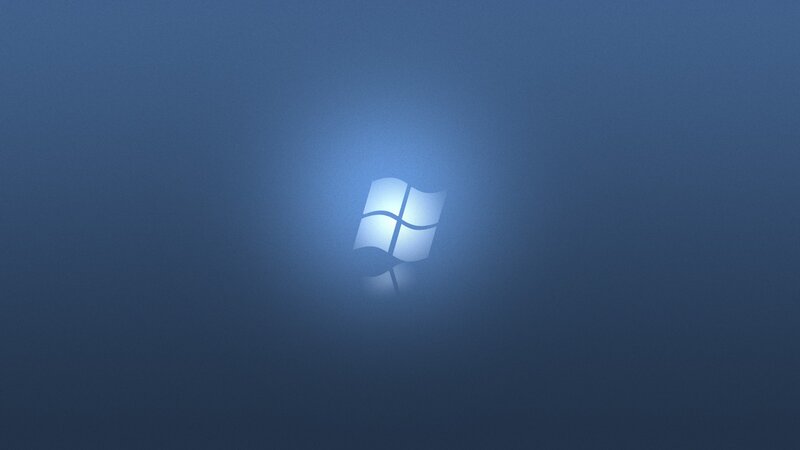 Windows logo on blue background