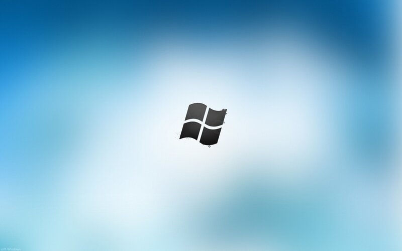Windows logo on blue background