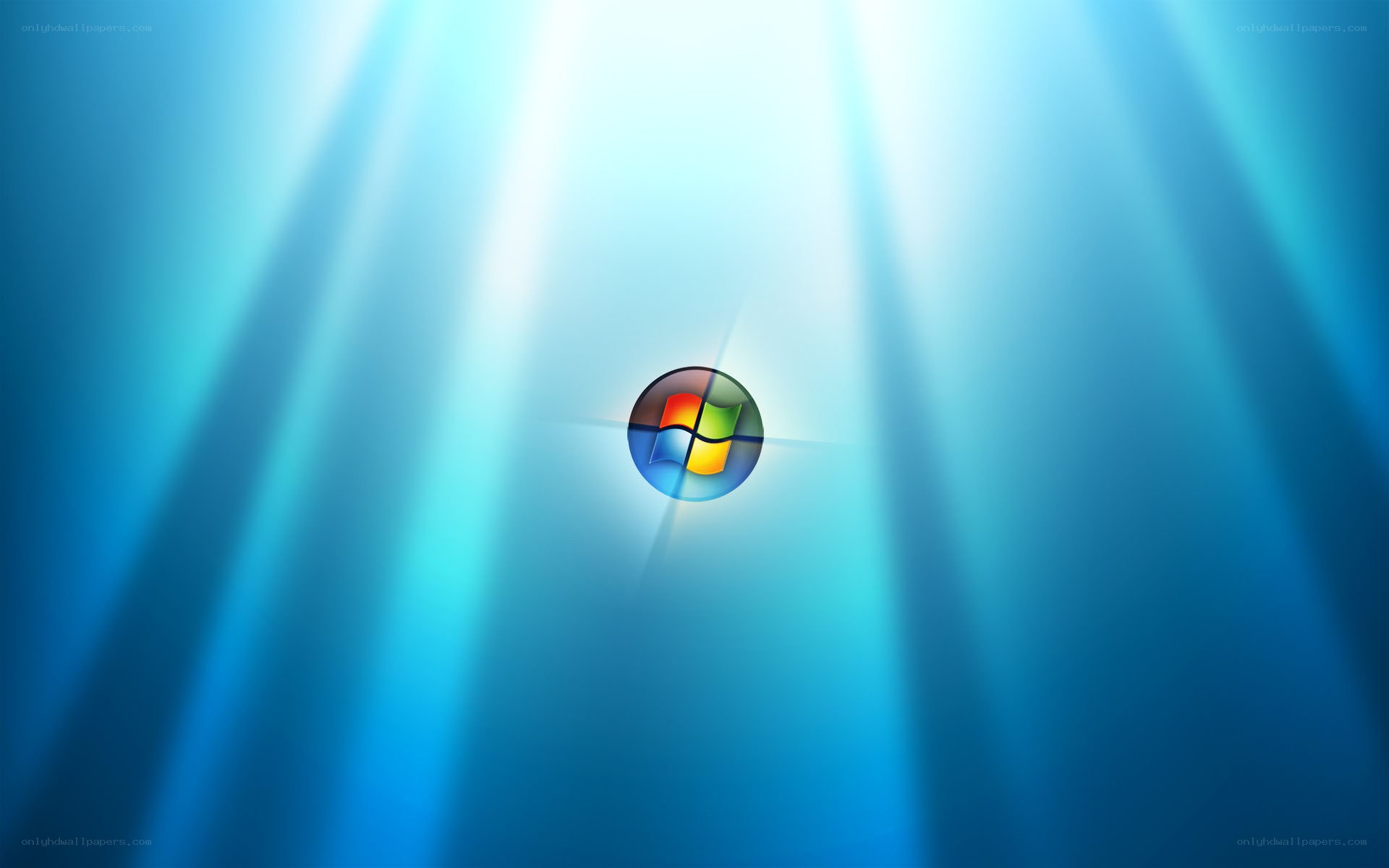Windows logo on blue background