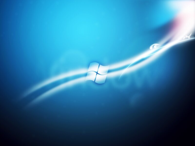 Windows logo on blue background