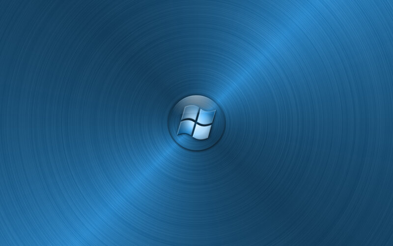 Windows logo on blue background