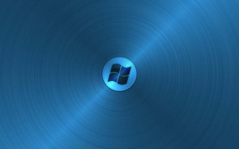 Windows logo on blue background