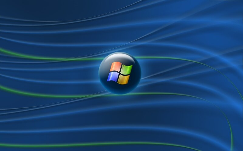 Windows logo on blue background