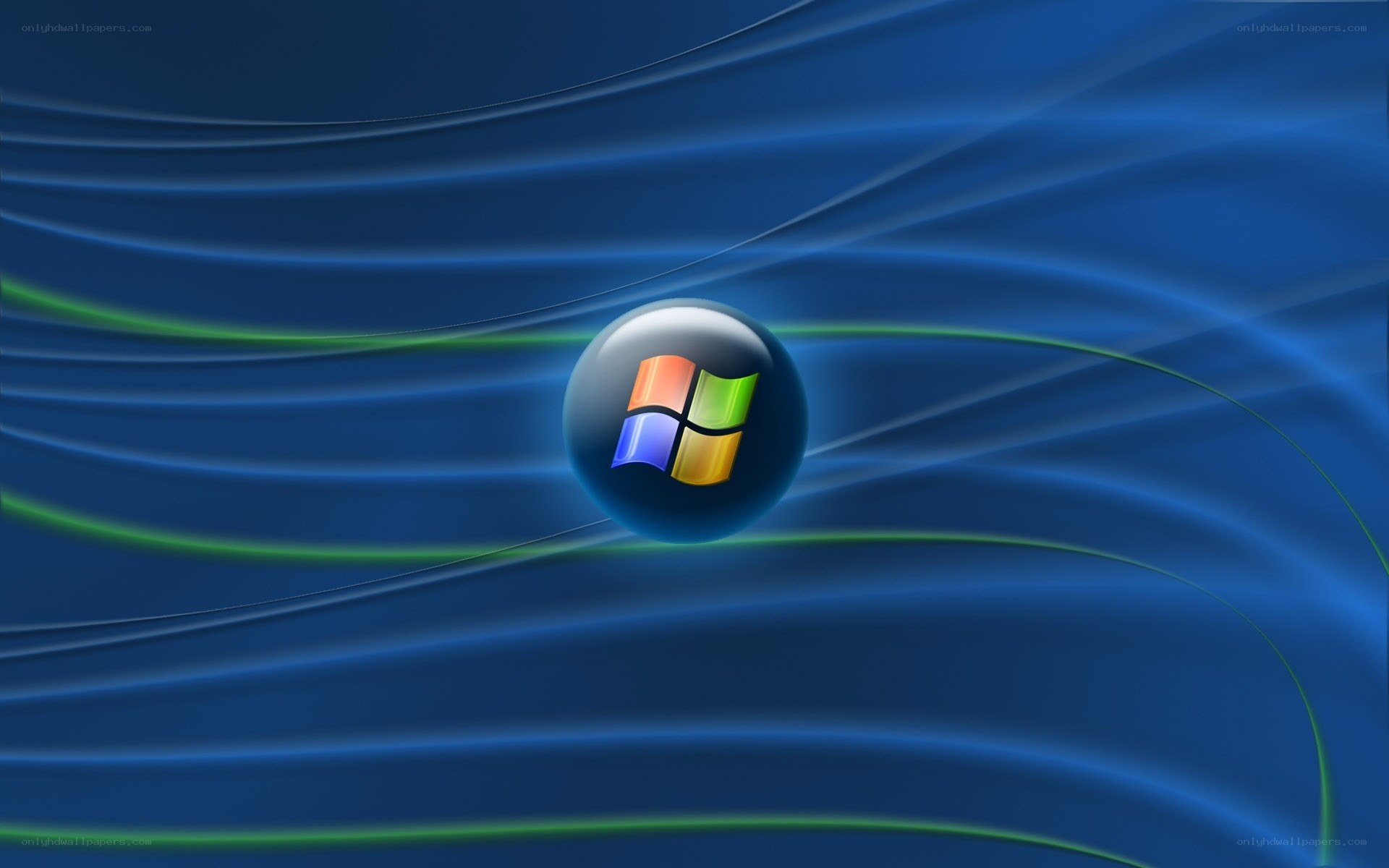 Windows logo on blue background