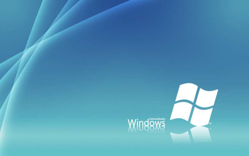 Windows Logo on Blue Background — Calm, Modern