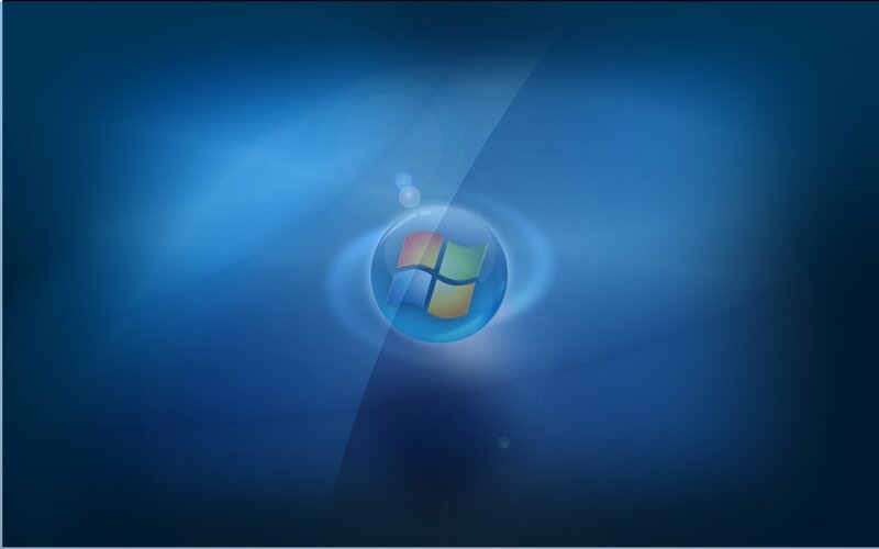 Windows Logo on Blue Background — Calm
