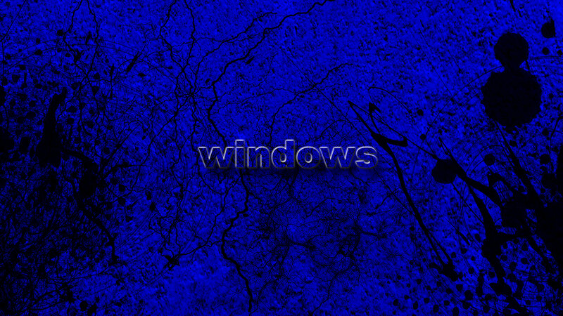 Windows Logo on Blue Background — Dark, Abstract