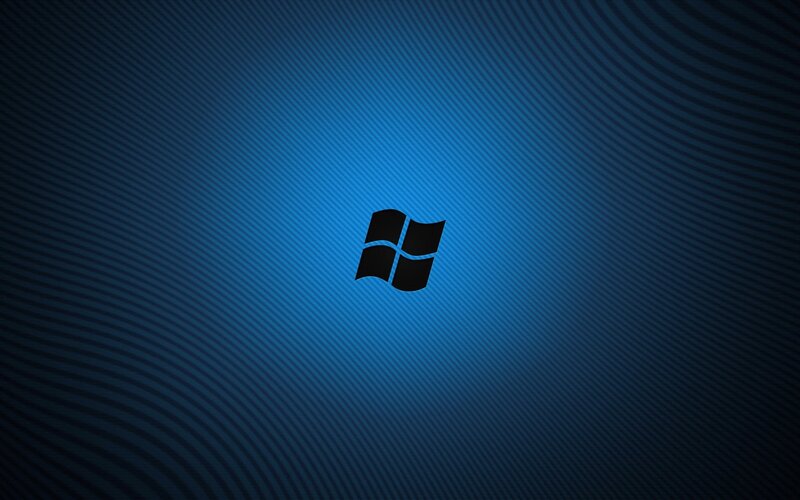 Windows Logo on Blue Background — Minimalist, Digital Art, Blue Pattern