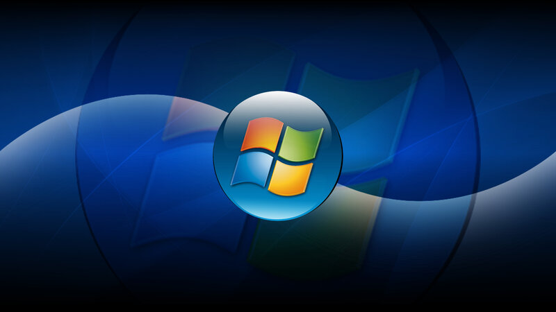 Windows Logo on Blue Background — Neutral, Digital Art, Blue Background