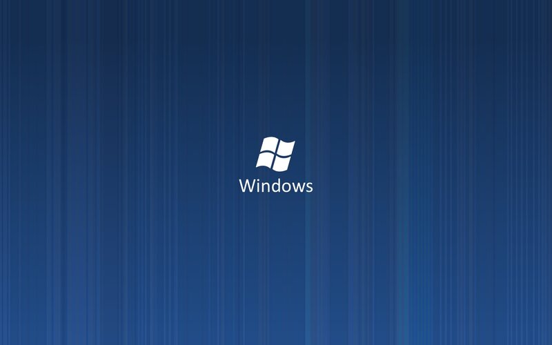 Windows Logo on Blue Background — Neutral