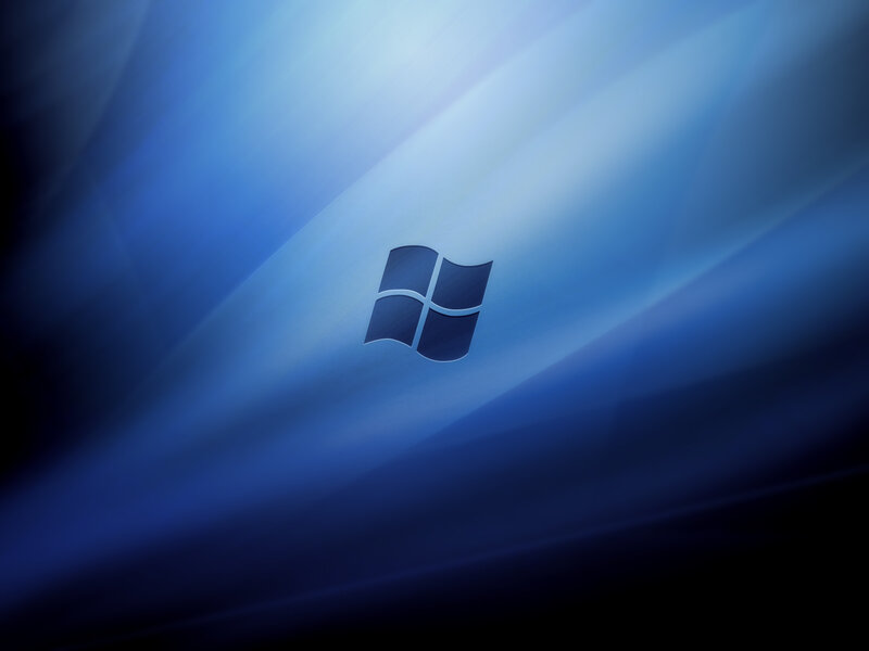 Windows Logo on Blue Background — Serene, Abstract