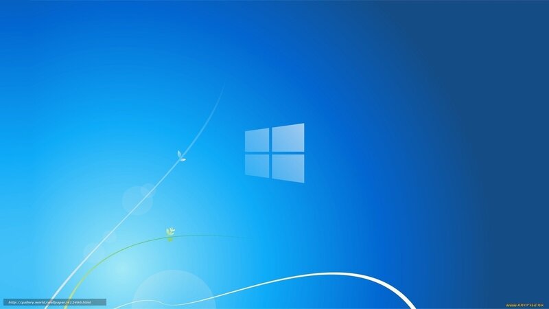 Windows Logo on Blue Background — Serene, Digital Art, Curves