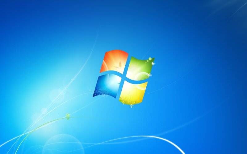 Windows Logo on Blue Background — Serene, Morning, Digital Art, Sunlight