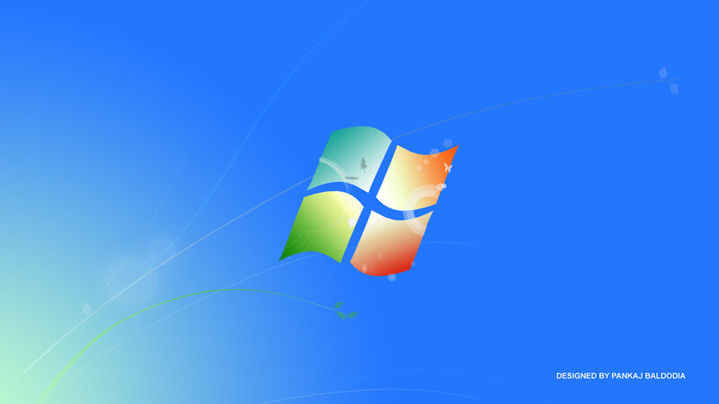 Windows Logo on Blue Background — Serene