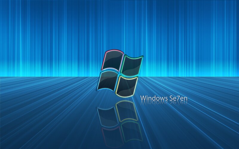 Windows Logo on Blue Background — Technological