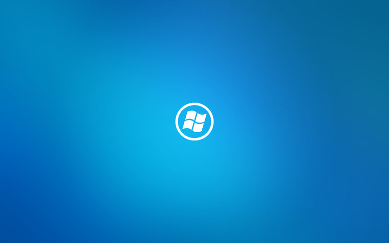 Windows Logo on Blue — Calm, Minimalist