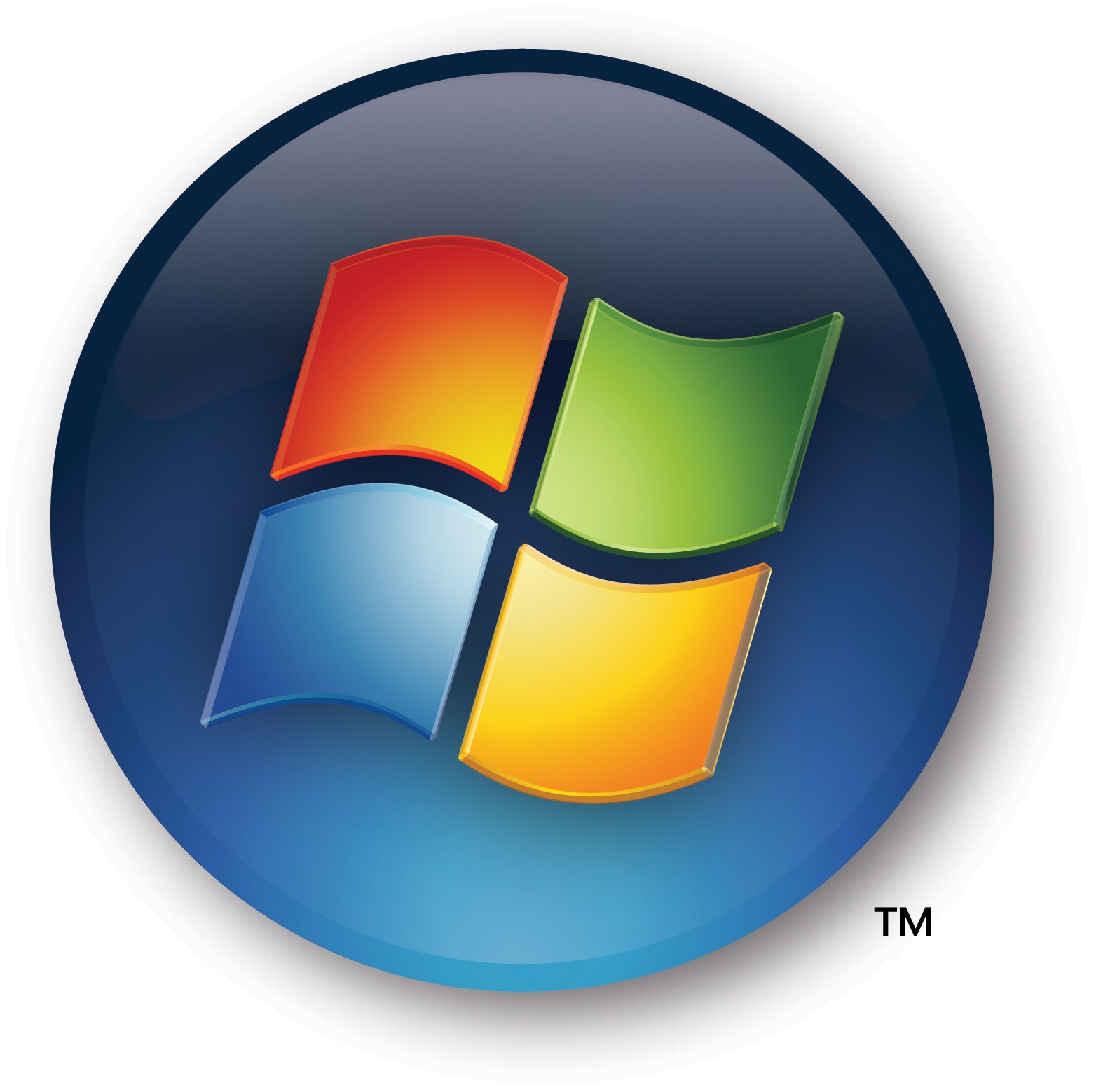 Windows logo on blue circle