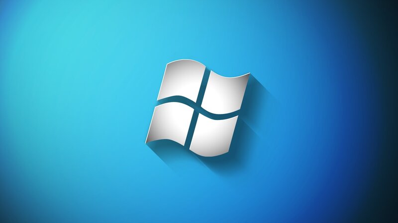 Windows Logo on Blue — Clean, Modern