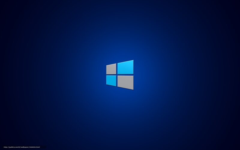 Windows Logo on Blue — Minimalist, Digital Art, Blue Background