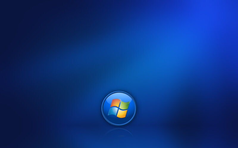 Windows Logo on Blue — Minimalist