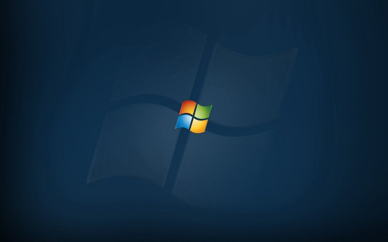 Windows Logo on Blue — Neutral, Digital Art, Green