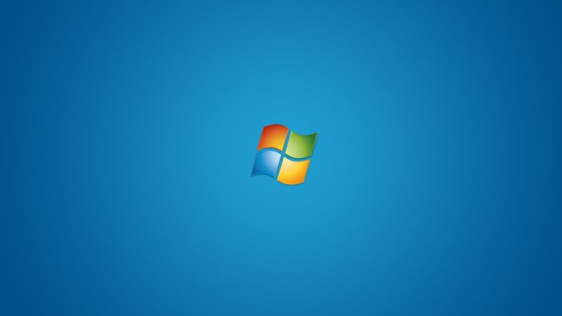 Windows Logo on Blue — Neutral, Digital Art, Orange