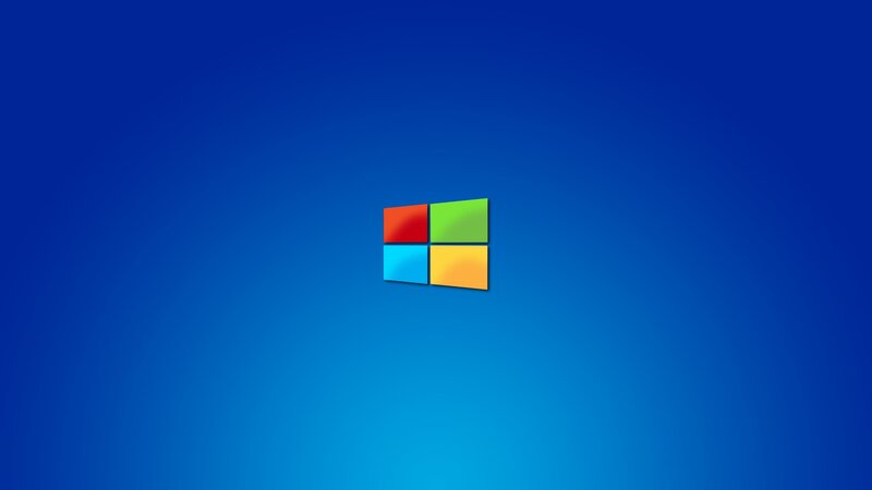 Windows Logo on Blue — Neutral, Digital Art, Red, Green