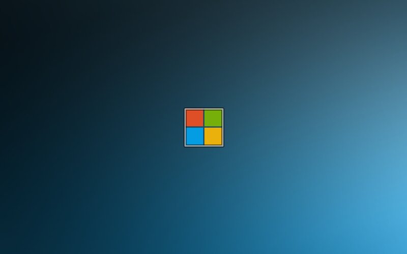 Windows Logo on Blue — Neutral, Digital Art