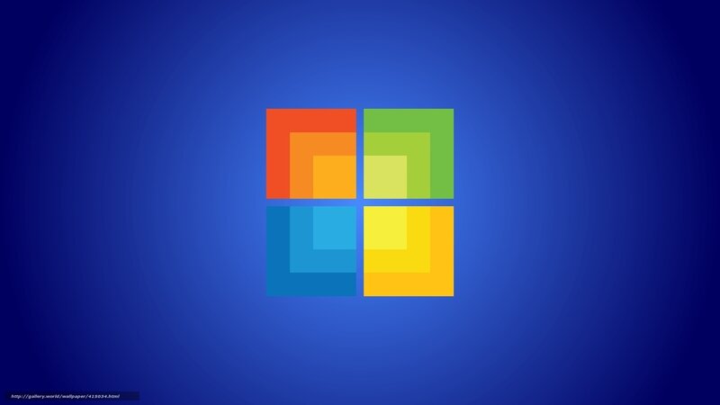 Windows Logo on Blue — Neutral, Vector Art, Blue Background