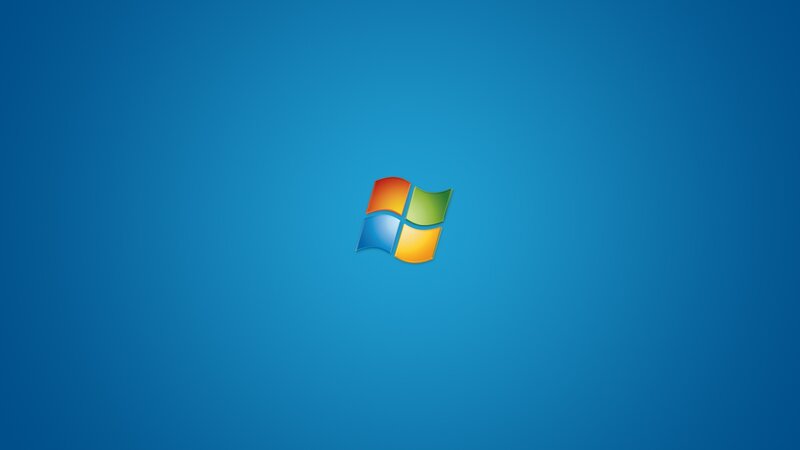 Windows Logo on Blue — Neutral, Vector Art, Orange