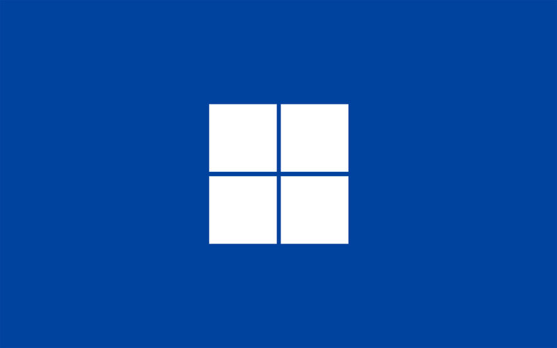 Windows Logo on Blue — Neutral, Vector Art
