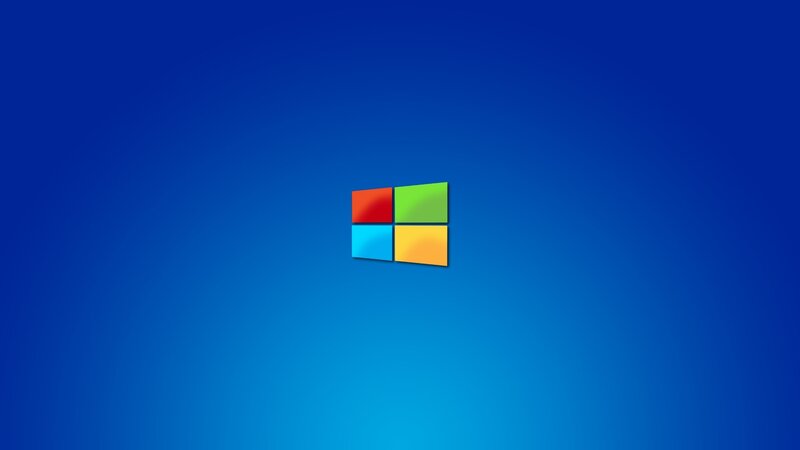 Windows Logo on Blue — Red