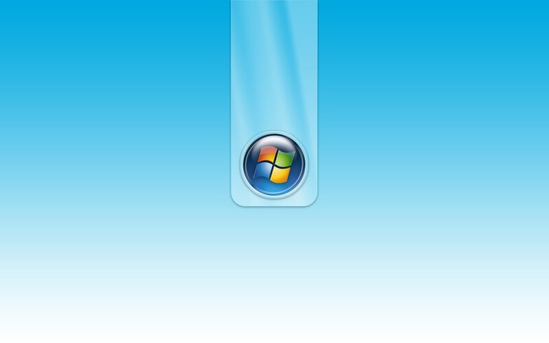 Windows Logo on Blue — White