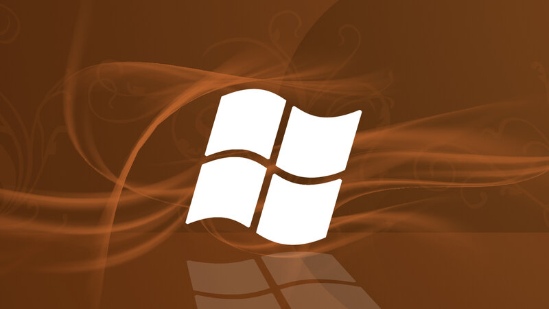 Windows Logo on Brown Background — Calm