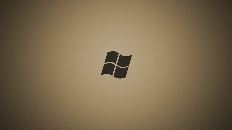 Windows Logo on Brown Background — Neutral