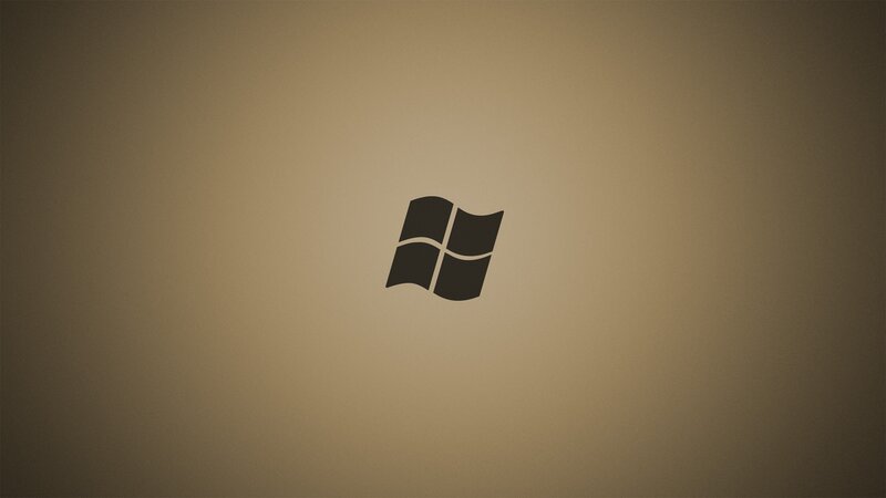 Windows logo on brown background