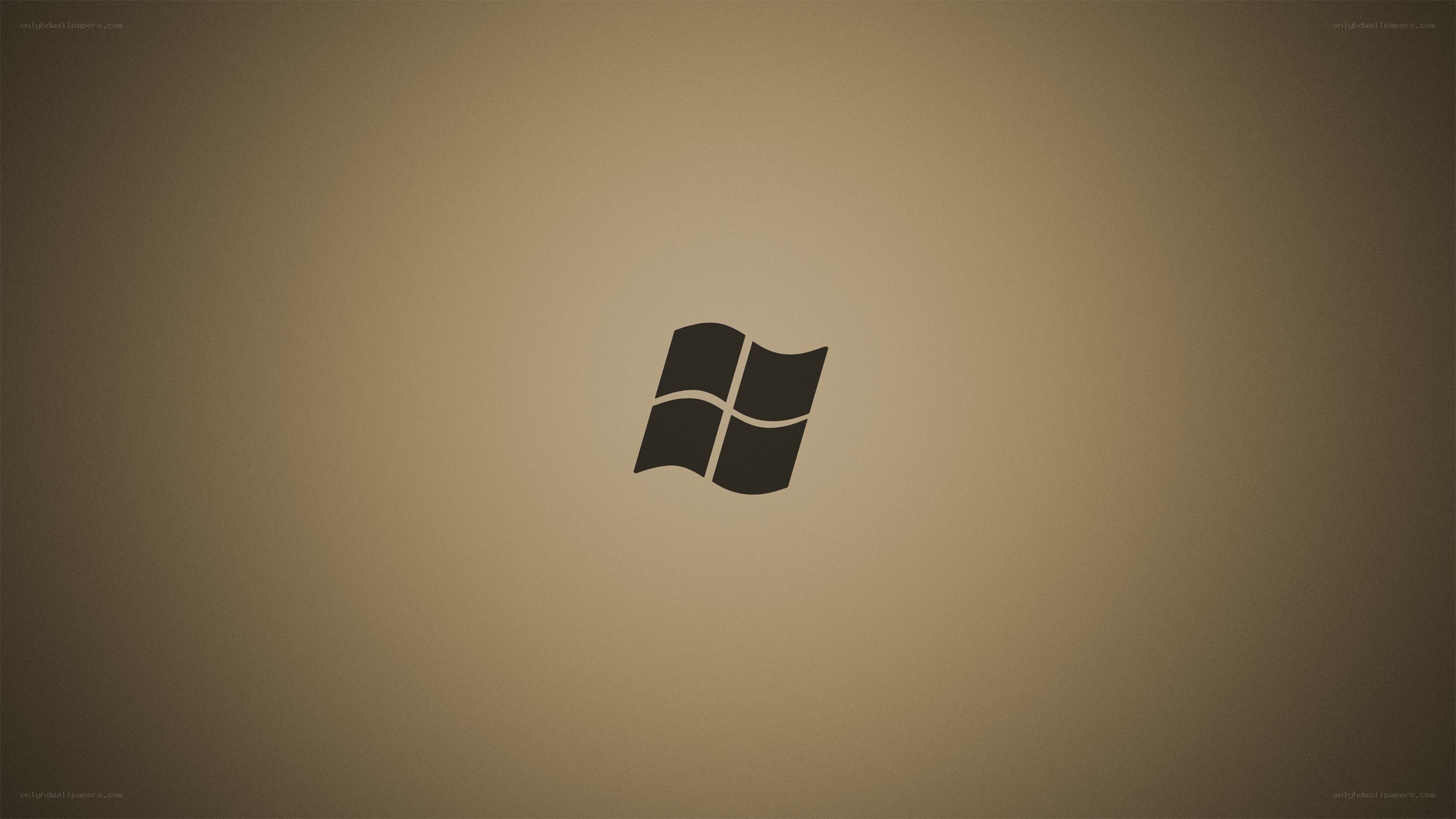 Windows logo on brown background