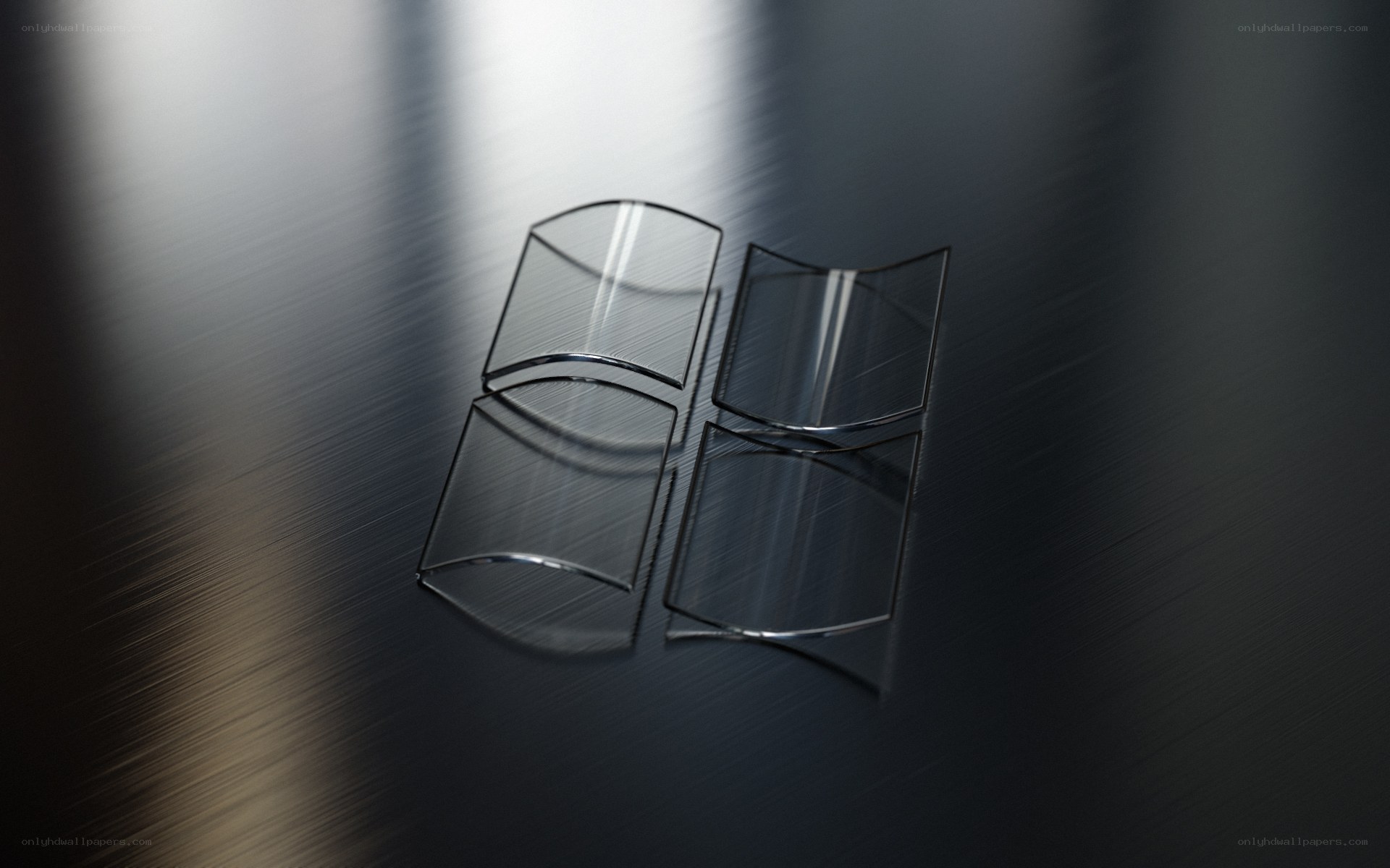 Windows logo on brushed metal