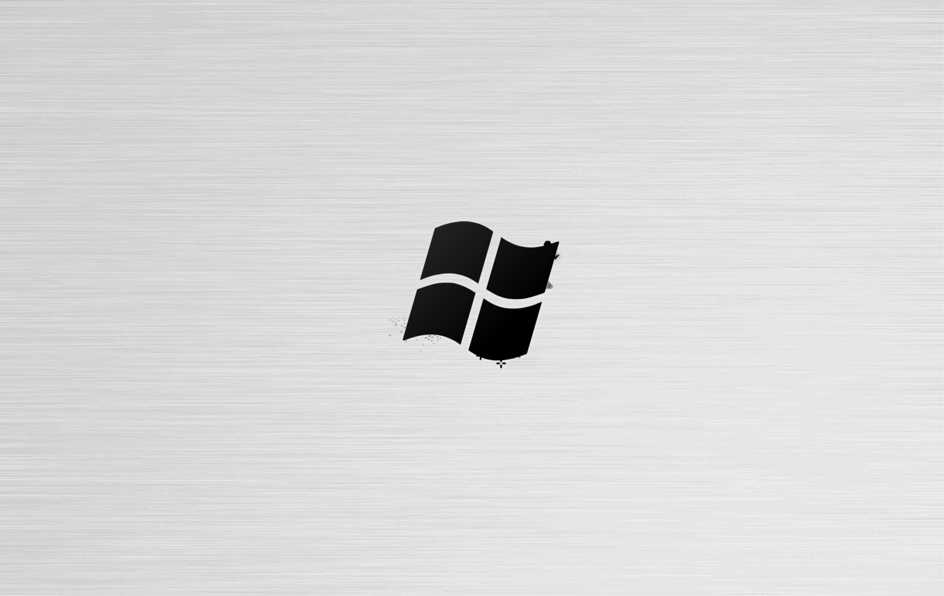 Windows logo on brushed metal