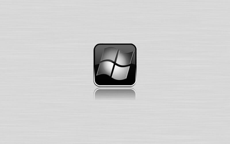 Windows logo on brushed metal