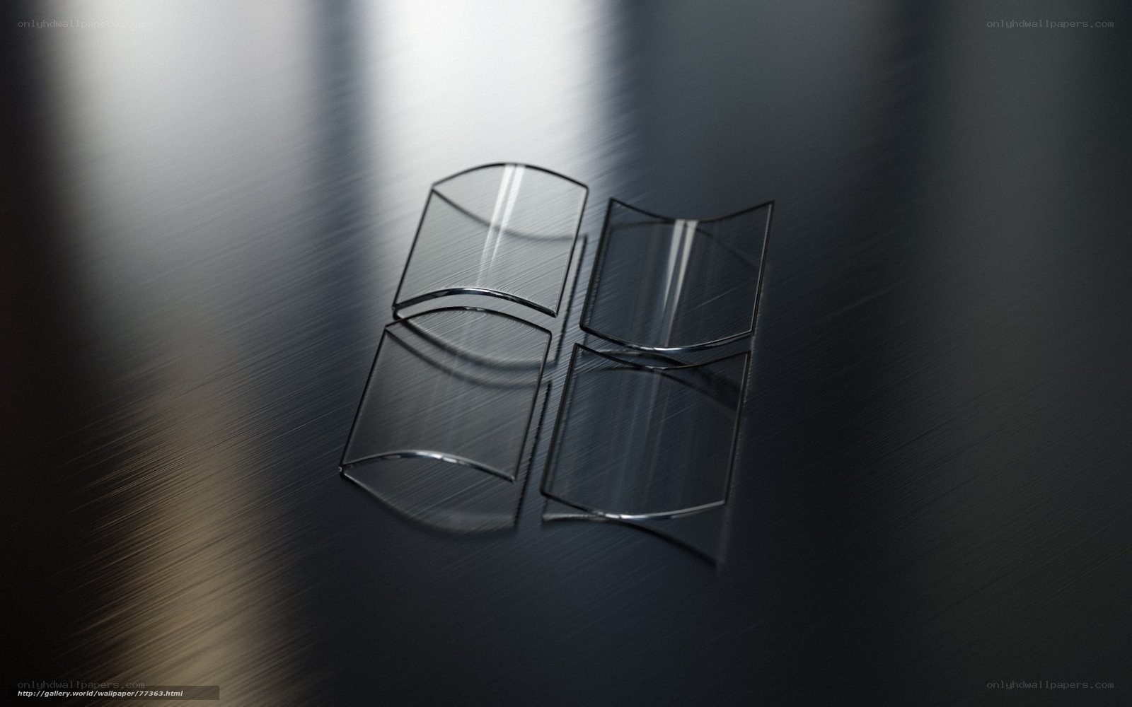 Windows logo on brushed metal