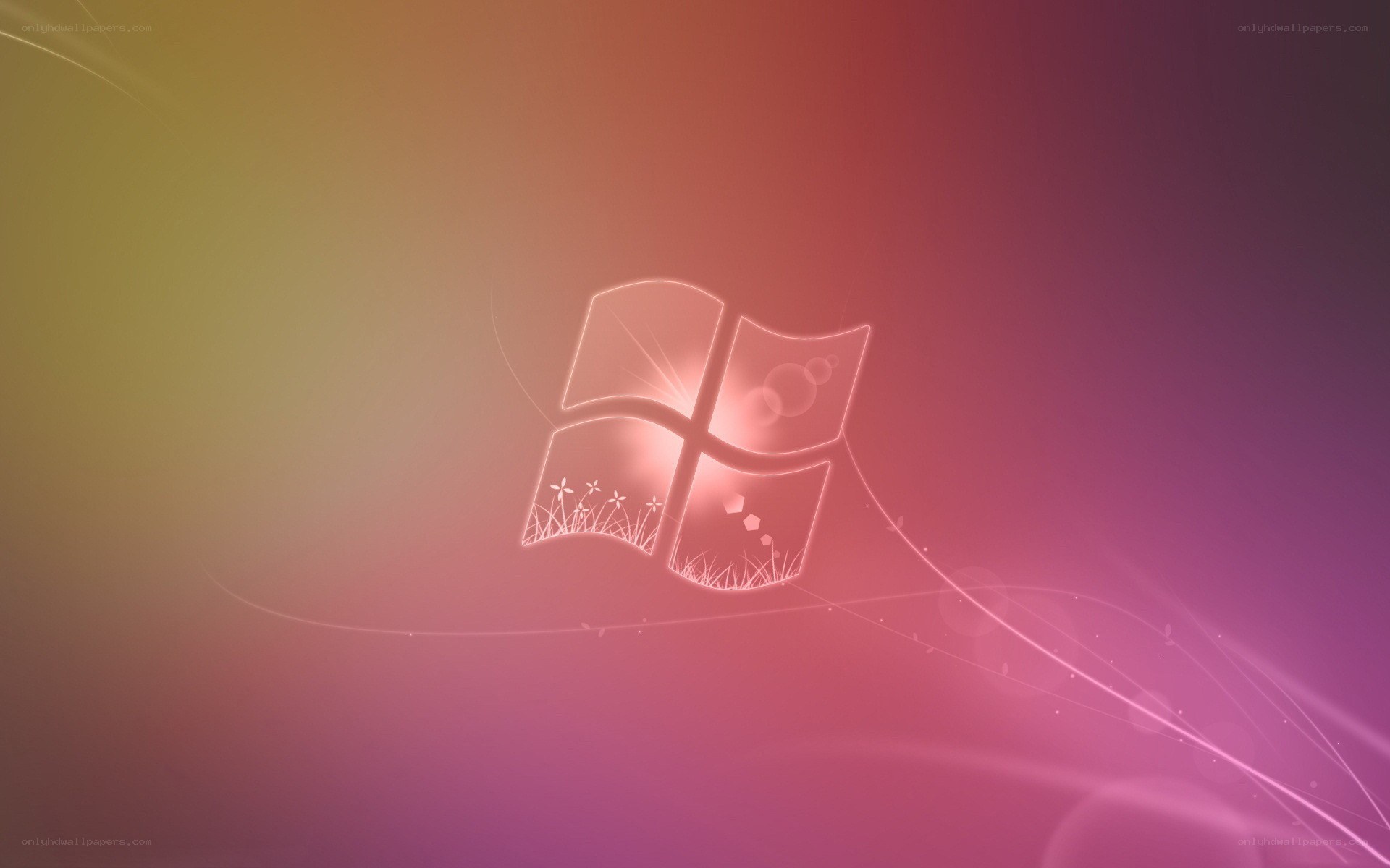 Windows logo on colorful background