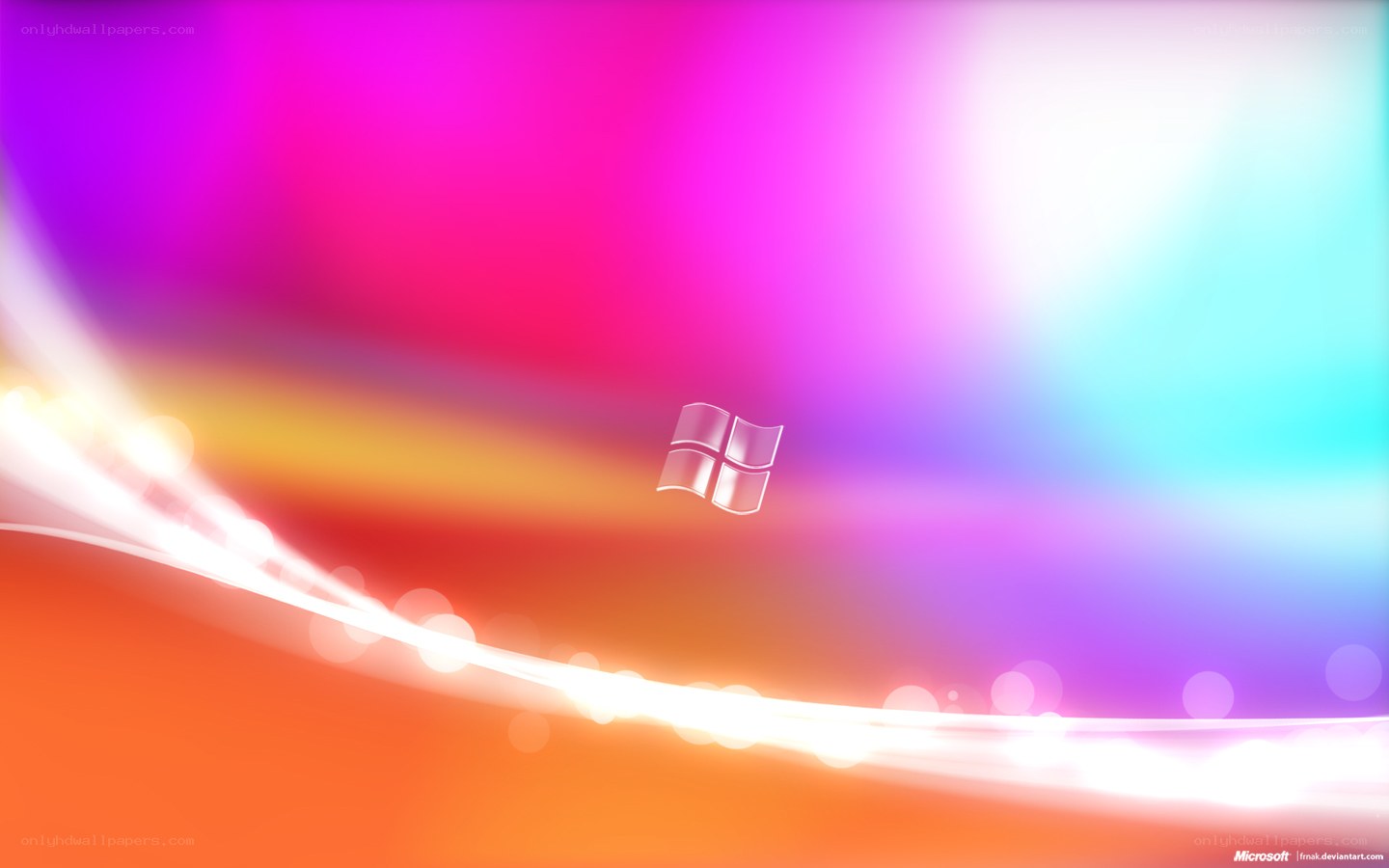 Windows logo on colorful background