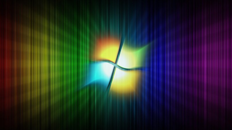 Windows Logo on Colorful Background — Green