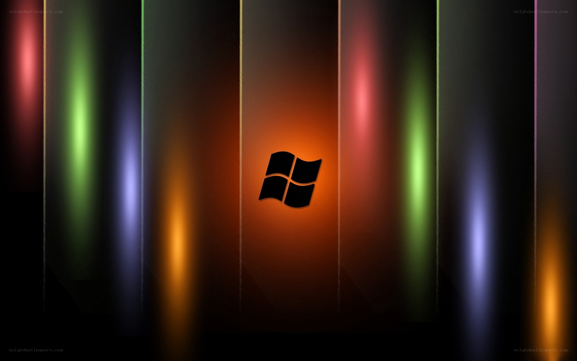 Windows logo on colorful background