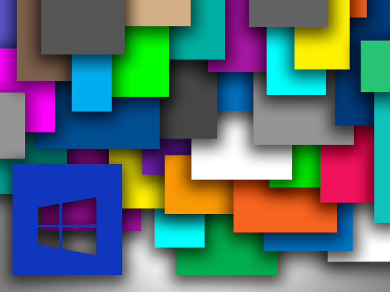 Windows Logo on Colorful Squares