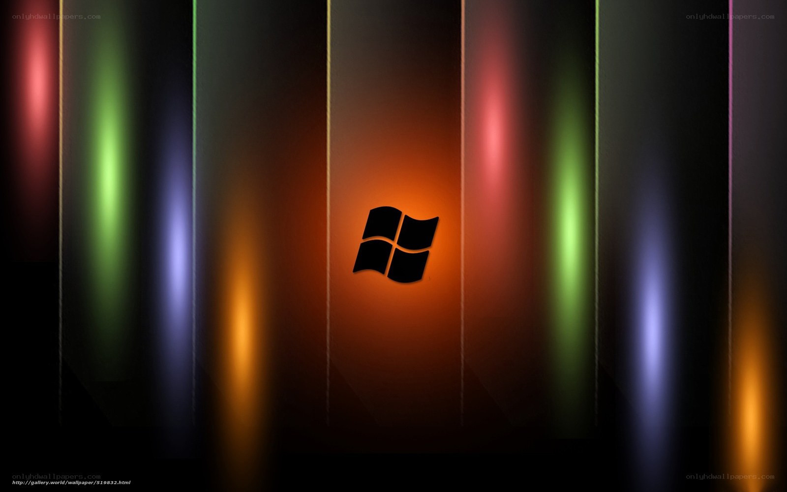 Windows logo on colorful stripes
