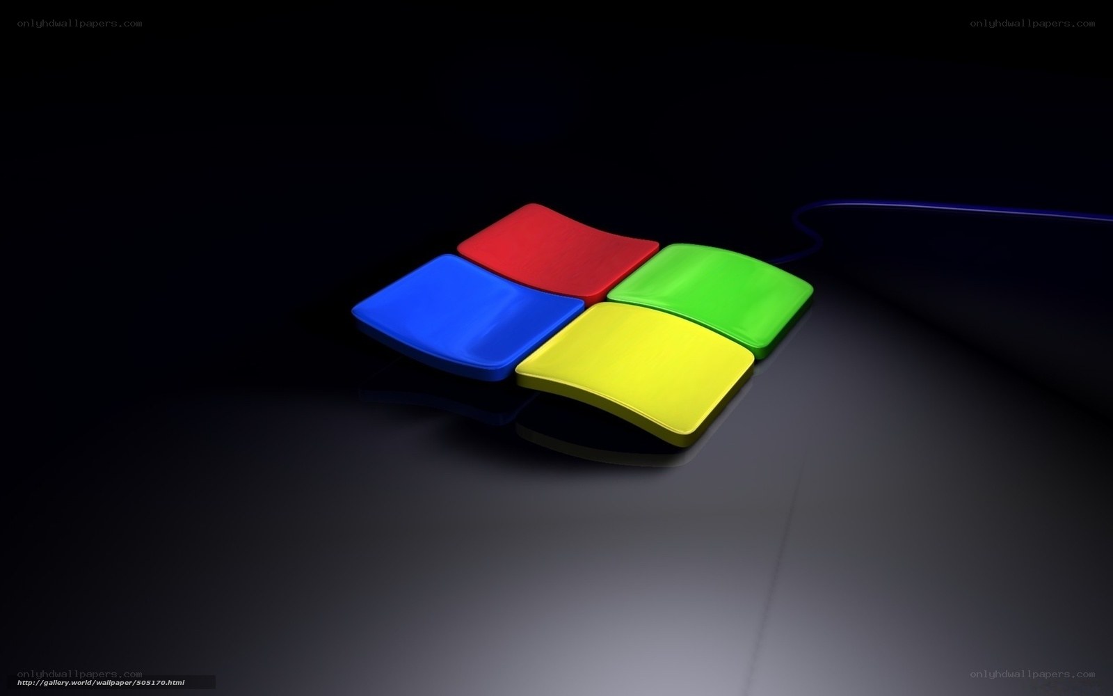 Windows logo on dark background